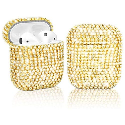  [아마존베스트]Gdrtwwh Rhinestone Case Compatible with Apple AirPods 1 & 2, Protective Case, Luxury Diamonds, AirPod Charging Protective Case for Apple I10 / I12 TWS