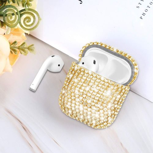  [아마존베스트]Gdrtwwh Rhinestone Case Compatible with Apple AirPods 1 & 2, Protective Case, Luxury Diamonds, AirPod Charging Protective Case for Apple I10 / I12 TWS