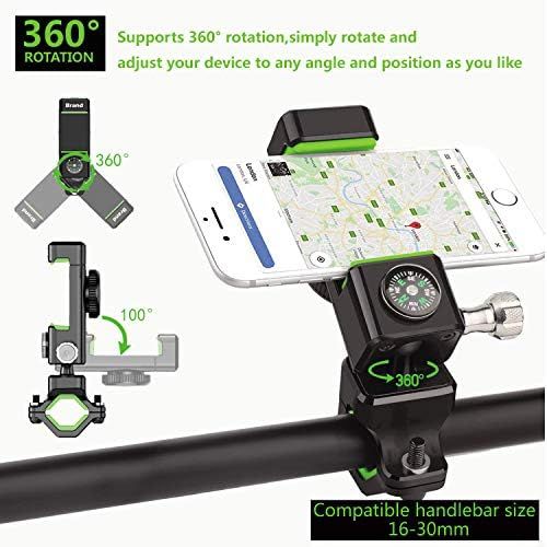  [아마존베스트]HTD Bike Phone Mount,【Super Stable & Anti Shake】 Anti-Theft Screw Design, Bicycle & Motorcycle Handlebar Cell Phone Holder Universal, for 4-7 inches Android Cell Phones and GPS