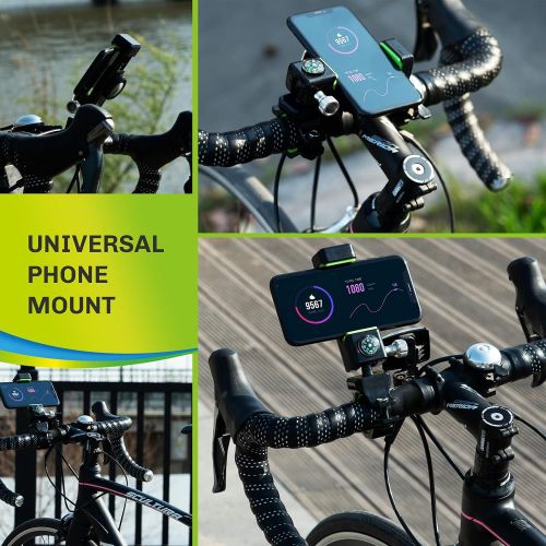  [아마존베스트]HTD Bike Phone Mount,【Super Stable & Anti Shake】 Anti-Theft Screw Design, Bicycle & Motorcycle Handlebar Cell Phone Holder Universal, for 4-7 inches Android Cell Phones and GPS