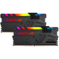 GeIL ROG EVO X II DDR4 RAM, 16GB (8GBx2) 3000MHz 1.35V XMP2.0, Long DIMM High Speed Desktop Memory, Hardcore Immersive Gaming/Multimedia Content Creation/Quality Live Streaming