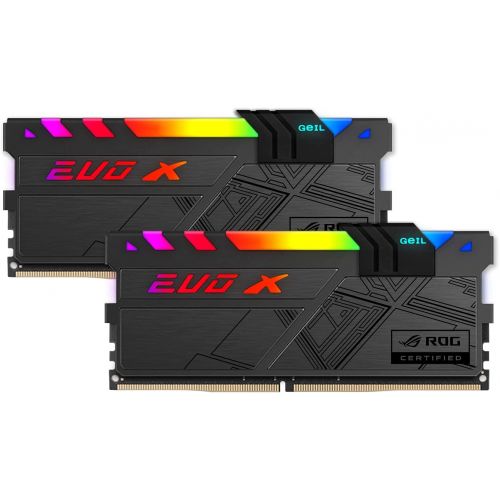  GeIL ROG EVO X II DDR4 RAM, 16GB (8GBx2) 3000MHz 1.35V XMP2.0, Long DIMM High Speed Desktop Memory, Hardcore Immersive Gaming/Multimedia Content Creation/Quality Live Streaming