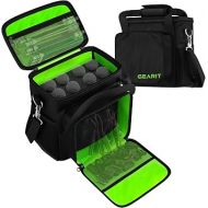 GearIT Microphone Carrying Bag for 8 Microphones, Adjustable Foam Case Fits Wireless Microphones and Stage Mics, Zipper and Mesh Pockets, Includes Shoulder Strap