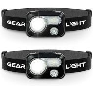 [아마존베스트]GearLight LED Headlamp Flashlight V500 [2 PACK] - Running, Camping, and Reading Head Lamp/Headlight - Perfect Headlamps with Red Light for Adults and Kids