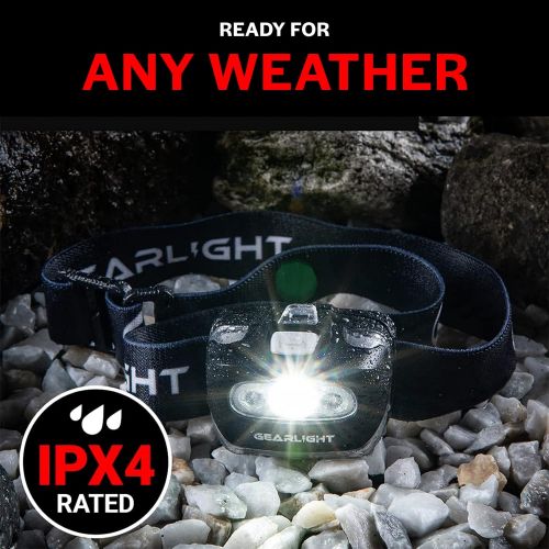  GearLight LED Head Lamp - Pack of 2 Outdoor Flashlight Headlamps w/ Adjustable Headband for Adults and Kids - Hiking & Camping Gear Essentials - S500?