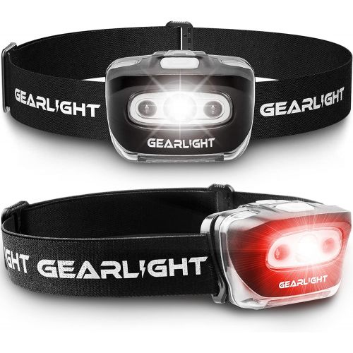  GearLight LED Head Lamp - Pack of 2 Outdoor Flashlight Headlamps w/ Adjustable Headband for Adults and Kids - Hiking & Camping Gear Essentials - S500?
