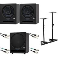 PreSonus Eris Pro 8 8-inch Powered Studio Monitor Pair and 10-inch Powered Studio Subwoofer Bundle