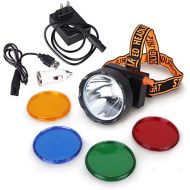 GearOZ New 8W 5000mAh Dimmable LED Miner Headlamp Mining Hunting Camping Head Light Waterproof IP68