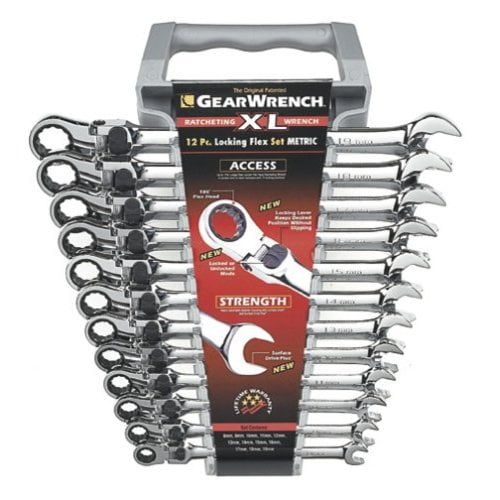  GearWrench 85698 12-Piece XL Locking Flex Head Ratcheting Wrench Set
