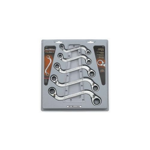  GearWrench EHT85299 5 Piece S Shape Reversible Double Box Ratcheting Wrench Set - Metric