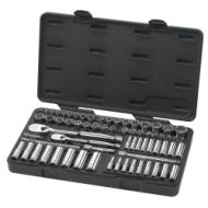 GearWrench 83000 68-Piece SAEMetric 14 in. & 38 in. Drive 6 & 12 Point Socket and Wrench Set