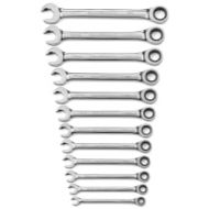 GearWrench 12 Piece Metric Ratcheting Open End (Dual Ratcheting)