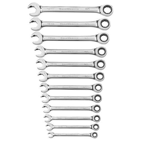 GearWrench 12 Piece Metric Ratcheting Open End (Dual Ratcheting)