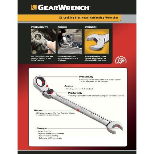  GearWrench SAE XL Locking Flex Wrench Set