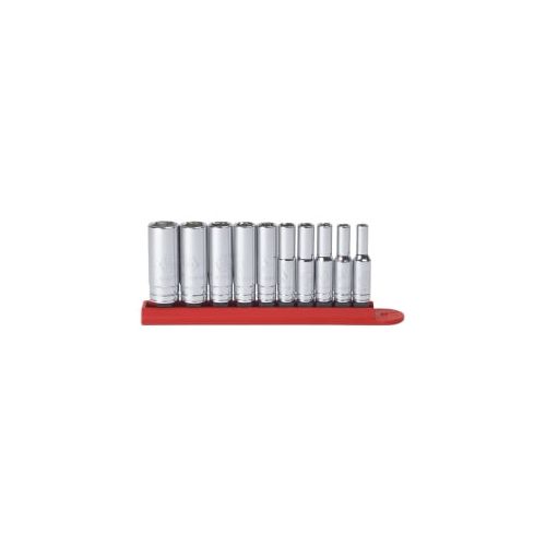  GearWrench 80305S 10 Piece 14 Drive 6 Point Sae Mid Length Socket Set