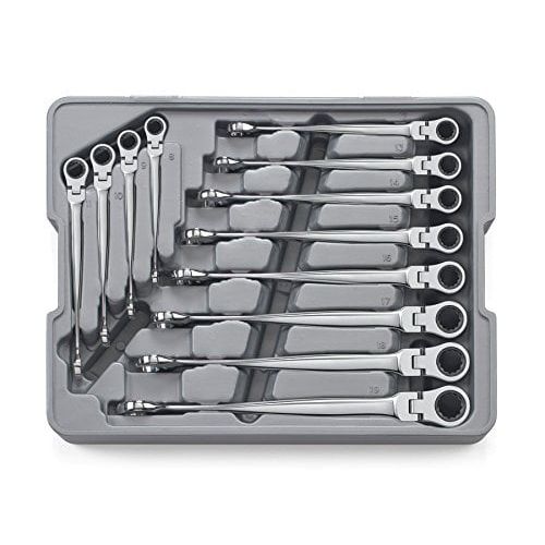  GearWrench 12 Piece X-Beam Flex Comb Ratcheting Wrench Set Metric