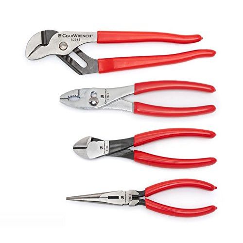  GearWrench 4Pc Mixed Dipped Handle Plier Set