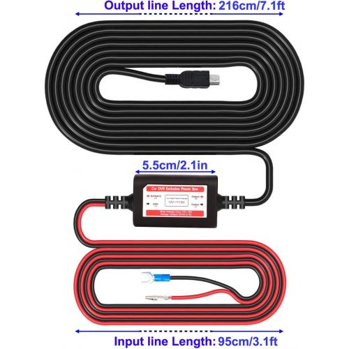  Gebildet Dash Cam Hardwire Kit Mini Micro USB 12V 24V to 5V, Low Voltage Protection ACN/ACS/ACU/ACZ Micro 2 Add a fuse holder for the circuit.