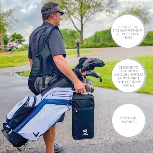  geckobrands Verticool Cooler  Holds 9 Cans or 2 Wine Bottles - Fits in Most Golf Bags