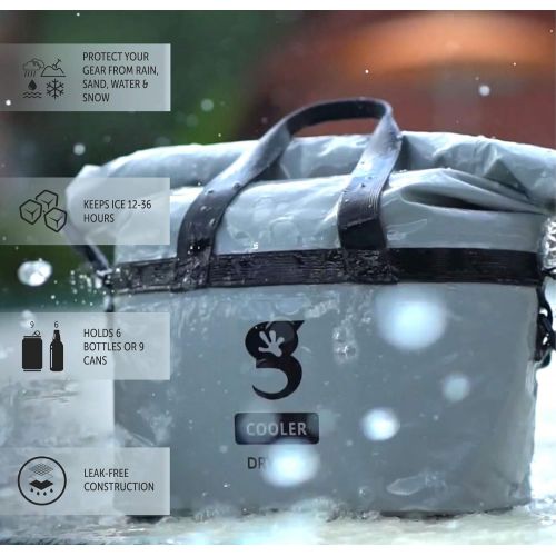  geckobrands 6L Tote Dry Bag Cooler - Holds 9 Cans or 6 Bottles