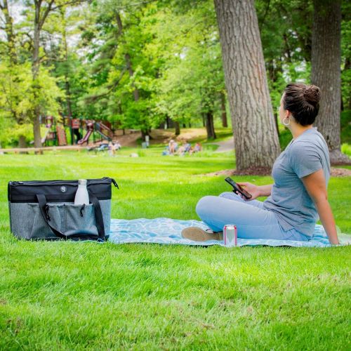  geckobrands 2 Compartment Tote Cooler ? Holds Up to 40 Cans or 24 Bottles, Available in 6 Colors