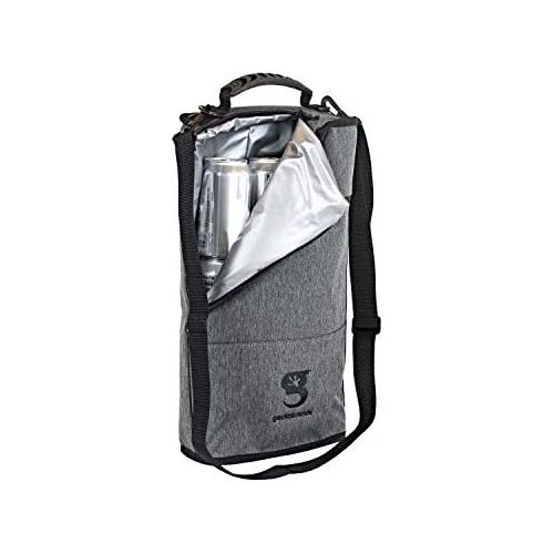  geckobrands Verticool Cooler ? Holds 9 Cans or 2 Wine Bottles - Fits in Most Golf Bags, Everyday Grey