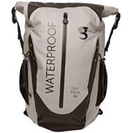 geckobrands?Paddler Waterproof 45L Backpack, Large Dry Bag with Padded Shoulder Straps, Waist Strap, Chest Strap , Grey
