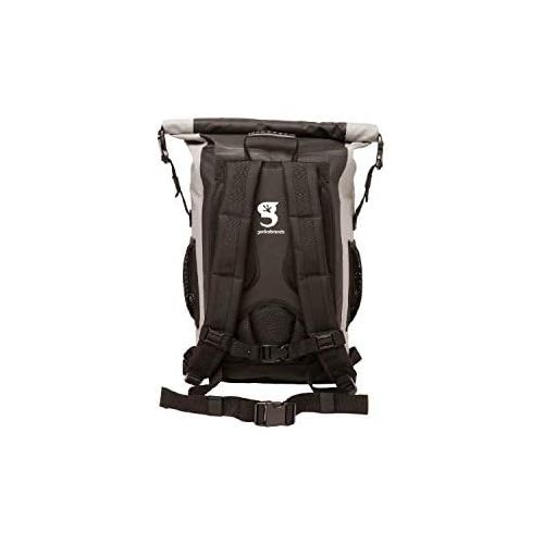  geckobrands?Paddler Waterproof 45L Backpack, Large Dry Bag with Padded Shoulder Straps, Waist Strap, Chest Strap , Grey