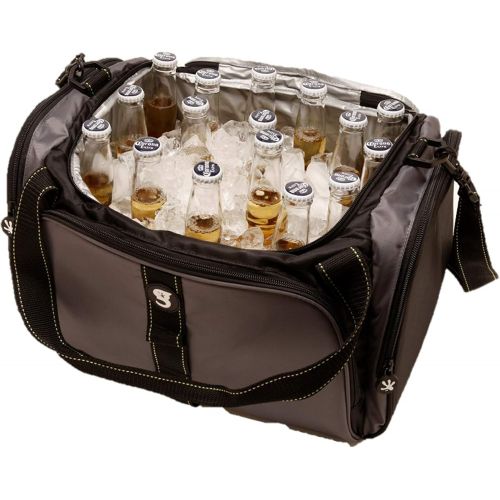  geckobrands?5 Compartment?Duffel?Cooler ? Holds?Up to 30?Cans or?24?Bottles