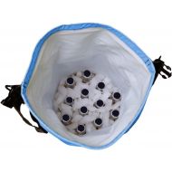 geckobrands 30L Backpack Dry Bag Cooler - Holds 24 Cans or 18 Bottles - Dry Bag Backpack with Adjustable Shoulder Straps - Perfect for Kayaking, Boating, Outdoor Activities and Tra