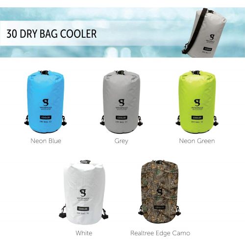  geckobrands 30L Backpack Dry Bag Cooler - Holds 24 Cans or 18 Bottles - Dry Bag Backpack with Adjustable Shoulder Straps - Perfect for Kayaking, Boating, Outdoor Activities and Tra