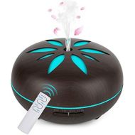 [아마존베스트]GeeRic Aroma Diffuser, 550ml - Ultrasonic Humidifier - Aromatherapy Oil Burner with 7 LED Colours