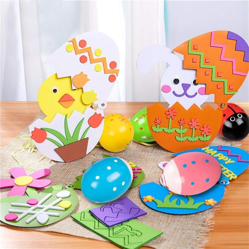  [아마존베스트]Geefuun 16 PCS Easter Wooden Eggs Shakers Musical Instruments Decorations Percussion Maracas Craft for Kids/Toddlers Hunt Game Gifts Basket Christmas Stocking Stuffers Fillers Deco