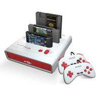 Retro-Bit Super Retro TRIO HD Plus 720P 3 in 1 Console System (2018) - for NES, SNES, and Sega Genesis Original Game Cartridges - RedWhite