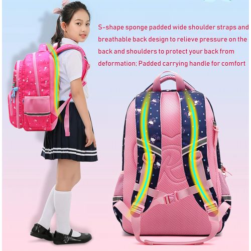  Geek-M Backpack for Girls Lightweight Kids Backpacks Satchel for Primary School Student