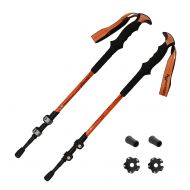 Geelife 2Pcs Ultralight Collapsible 7075 Aluminum Trekking Poles with EVA Grips Quick Locks Hiking Sticks for Outdoor Walking