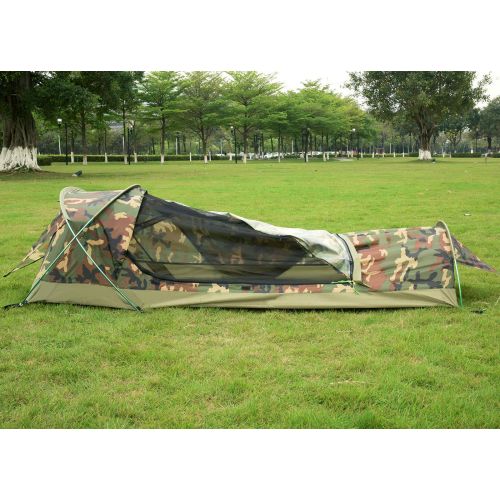  Geertop Ultralight Compact Single 1 Person Waterproof Bivy II Tent for Backpacking Camping Military - Fast Easy Setup