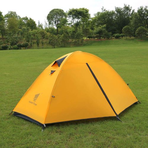  Geertop 1 Person 3-4 Season Backpacking Tent Waterproof Lightweight Outdoor Dome Camping Tent for Hiking Mountaineering Travel Family