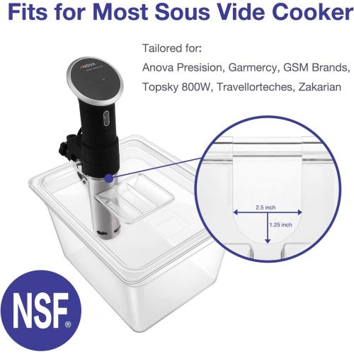  Geesta Stainless Steel Sous Vide Rack with Adjustable No-Float Top Bar for Most 12 qt Containers