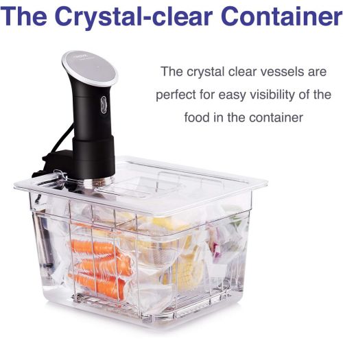  Geesta Stainless Steel Sous Vide Rack with Adjustable No-Float Top Bar for Most 12 qt Containers