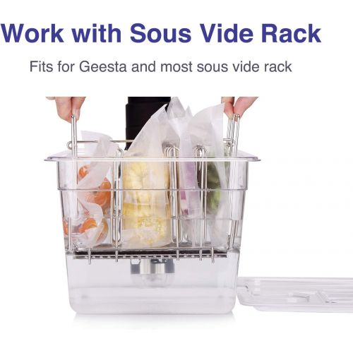  Geesta Large Sous Vide Rack 18 qt 20 qt 26 qt for Most Sous Vide Containers Cookers, Adjustable, Collapsible Weight-Added Sous Vide Rack