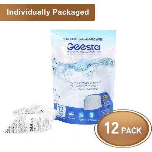  Geesta Premium 12-Pack Replacement Charcoal Water Filters for Keurig Coffee Machine