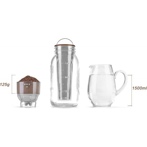  [아마존베스트]Geesta Ultra-Fine Mesh Cold Brew Coffee Filter to Use with 2-Quart Mason Jar