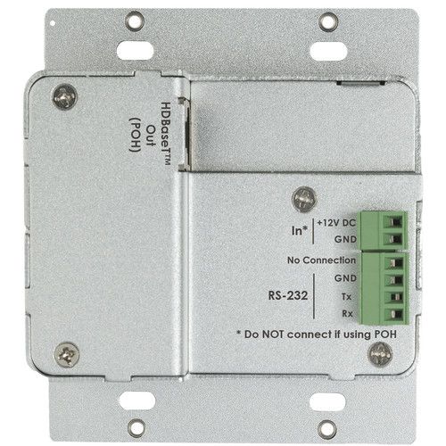  Gefen 4K Multi-Format 2x1 HDBaseT Wall Plate Sender with Scaler, Auto-Switching, and PoH