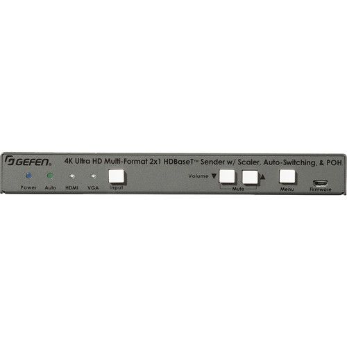  Gefen 4K Multi-Format 2x1 HDBaseT Sender with Scaler, Auto-Switching, and PoH