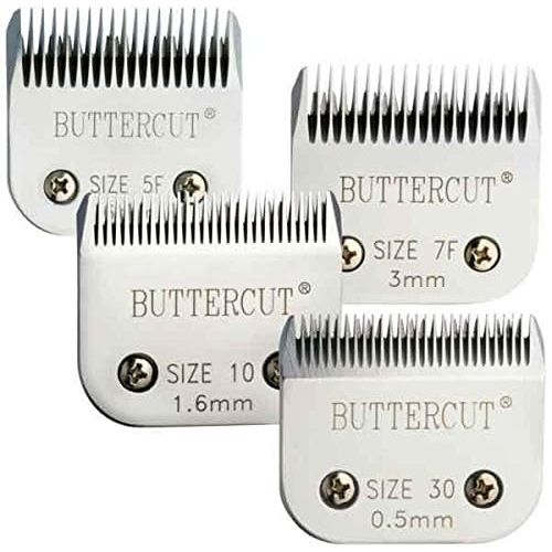  Geib Buttercut Stainless Steel 4 Piece Blade Kit Set Includes Sizes 30 10 7F 5F