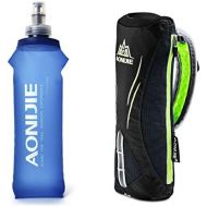 [아마존베스트]Geila Handheld Water Bottle for Running, 17 oz Grip Handheld Bottle with Hand Strap Hydration Pack, BPA Free Sport Soft Flask