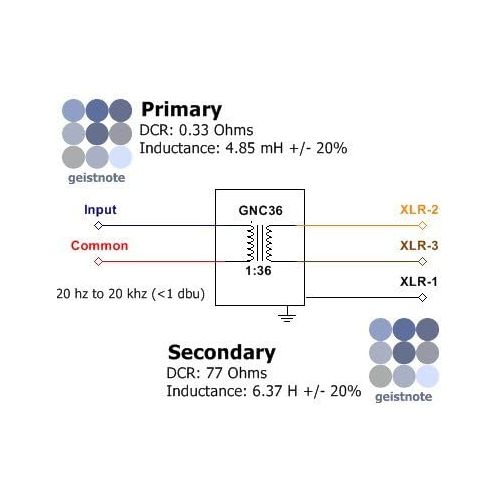  [아마존베스트]Geistnotes Ribbon Microphone Transformer GN-C36 1:36 (1 Pack)