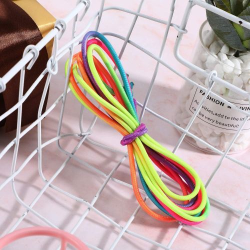  [아마존베스트]5 Pieces Chinese Jump Ropes Colorful Stretch Rope Elastic Fitness Game for Outdoor Exercise