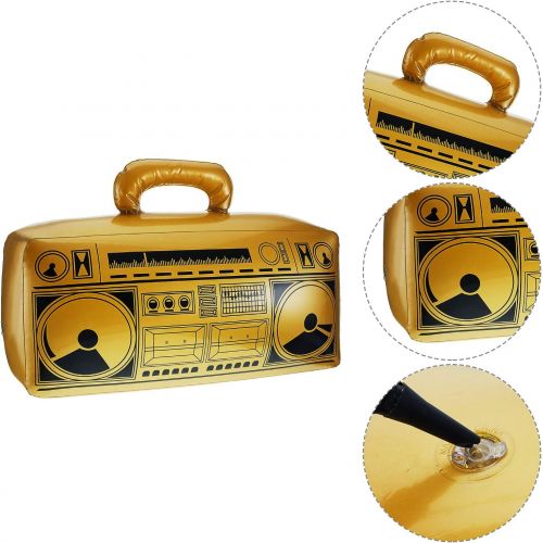  Gejoy 2 Pieces Inflatable Radio Boombox and Inflatable Mobile Phone Box for 80s 90s Party Decorations